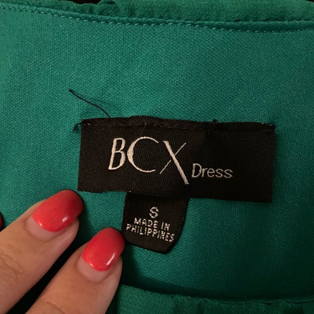 BCX Emerald Green Sleeveless Chiffon Dress – Size Small new without tags - Picture 3 of 3